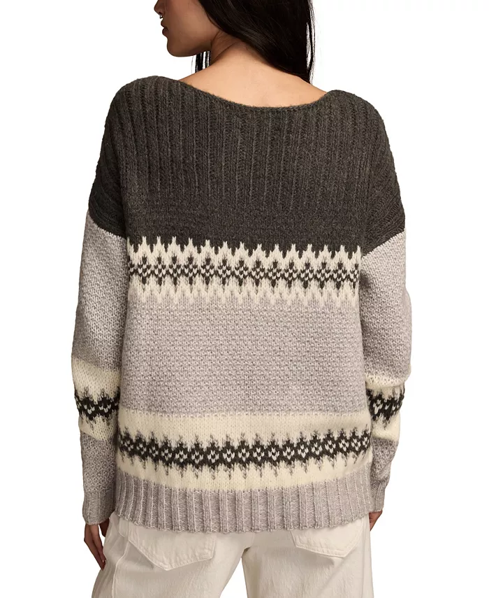 Women's Fair Isle Long-Sleeve Sweater - thumbnail 5