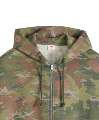 Men's Relaxed-Fit Cropped Full-Zip Hoodie