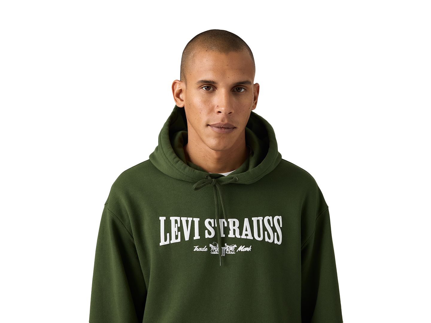 Мужское худи Levi's Relaxed-Fit Graphic Long-Sleeve, цвет: Зелёный — фото 3