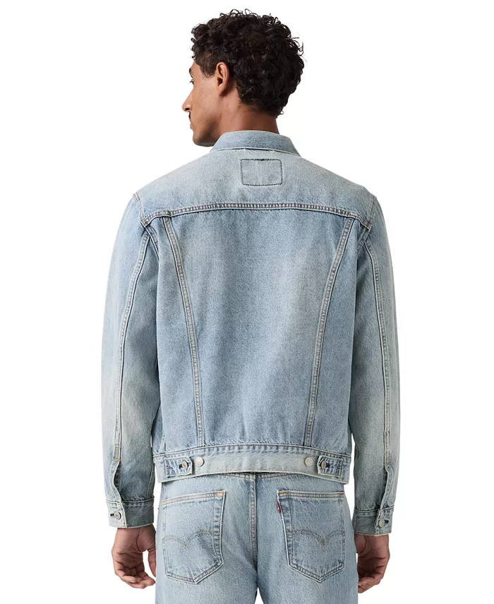 Men's Regular-Fit Non-Stretch Denim Trucker Jacket - thumbnail 6