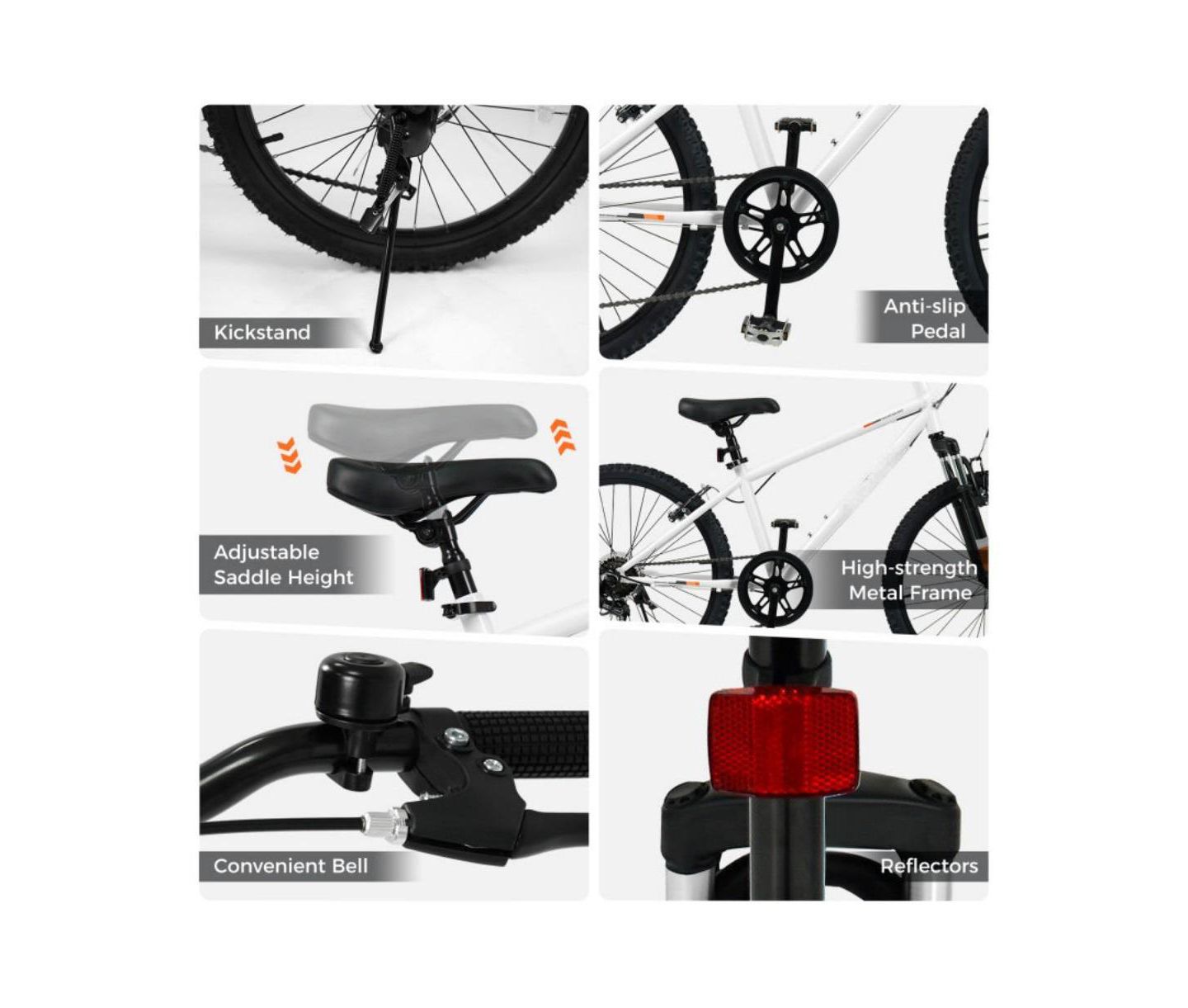 Детская игрушка HONGGE 24-Inch Mountain Front-Suspension Kids' Bicycle, Ages 8+, цвет: Белый — фото 2