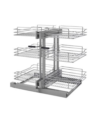 Pullout Corner Cabinet Organizer w/ Soft-close Three-Tier, 5PSP3-15SC-CR