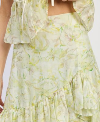 Women's Claire Ruffled Tiered A-Line Midi Skirt