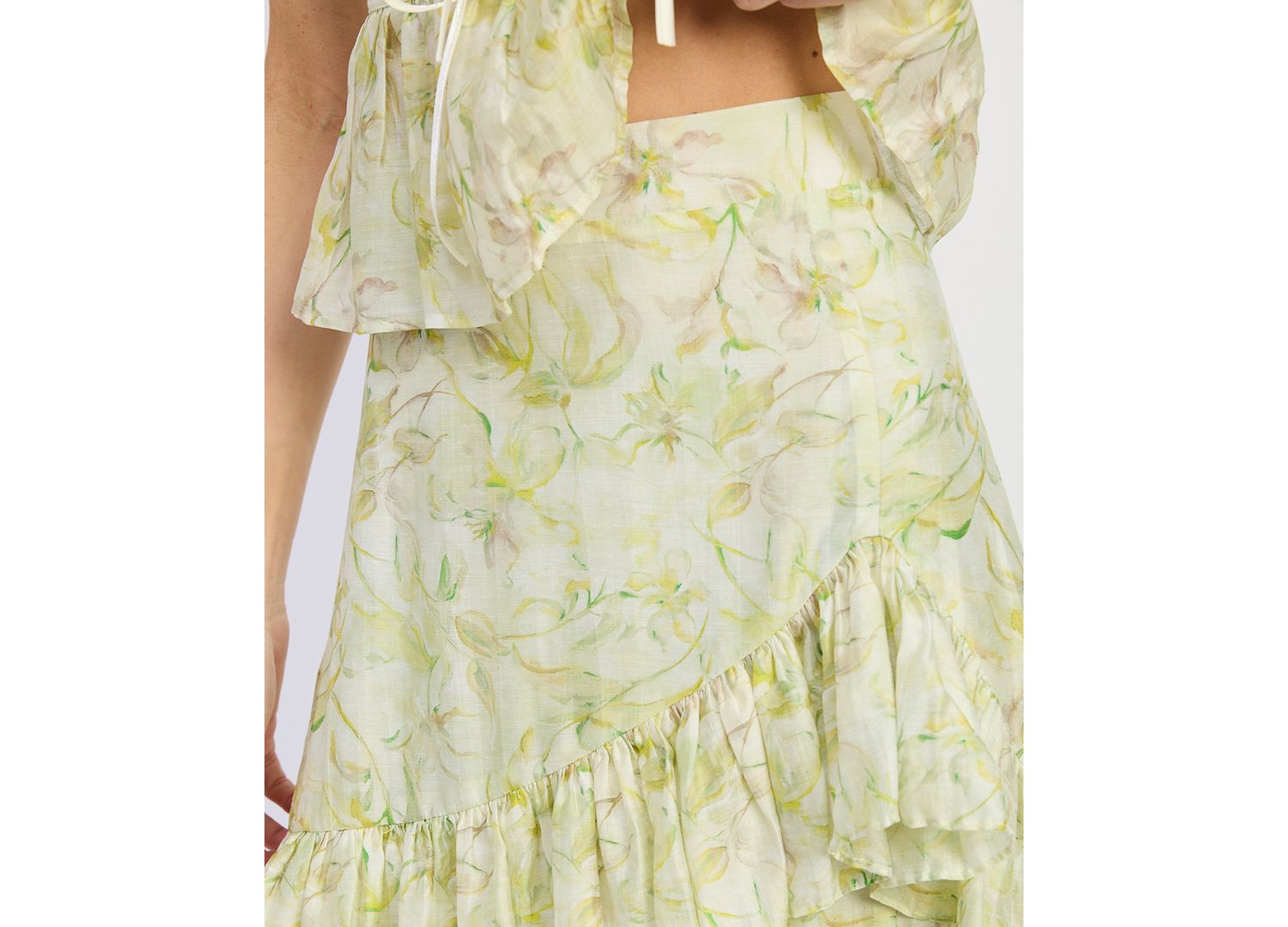 Women's Claire Ruffled Tiered A-Line Midi Skirt