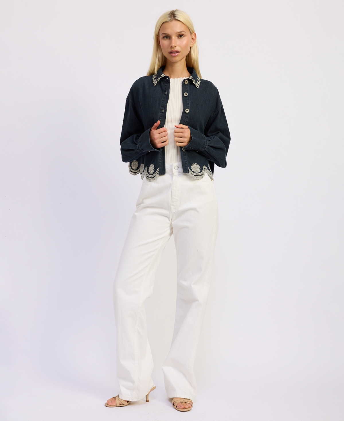 En Saison Women's Natalia Button Front Top