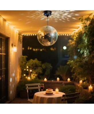 Large 12" Mirror Glass Disco Ball DJ Dance Home Party Bands Club Stage Lighting