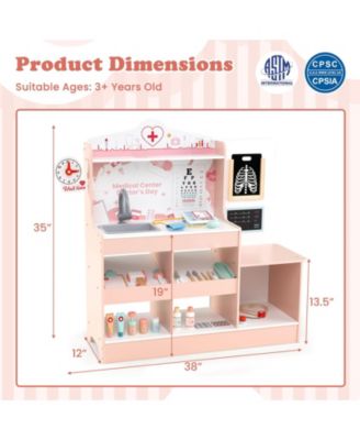 Wooden Doctor Playset with 24 Accessories and Storage