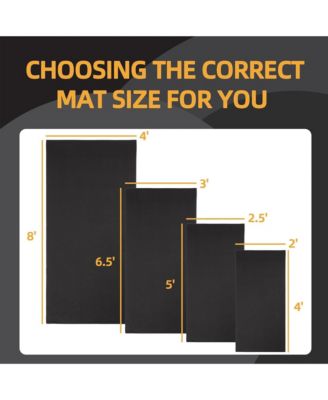 BalanceFrom High-Density Home Gym Equipment Mat, 1/4-Inch PVC Protective Floor Mat for Treadmills, Exercise Bikes, and Fitness Machines, 6' x 4'