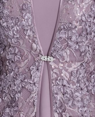 Petite Soutache Jacket and Fit & Flare Dress, 2-Piece Set