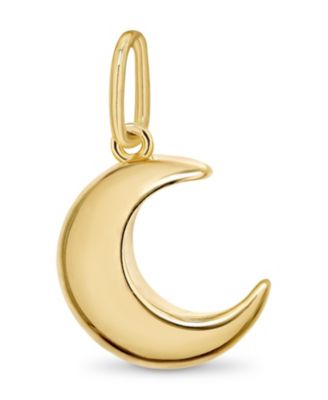 Crescent Moon Pendant in 14K Gold