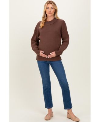 Maternity Wide Neck Drop Shoulder Sweater