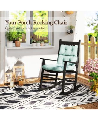 Wood Rocking Chair, Wooden Porch Rocker, Rustic