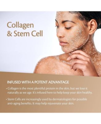 M3 Brown Sugar Body Scrub with Collagen Stem Cell Exfoliating Body Scrubber Face Cleanser 12 oz