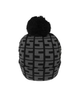 Boys SSSS Creeper Black 2-Piece Knit Beanie & Gloves Set