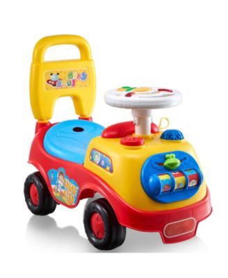 Ride On Push Car for Toddlers 1-3, Sit-to-Stand Racer with Music Wheel, Horn & Under-Seat Storage, Ride Toy for Boys Girls