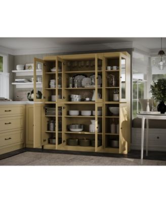 100% Solid Wood Pantry Cabinet, Shaker Doors, 2 Drawers, Adjustable Shelves, 65" Wide, 71.5" Tall