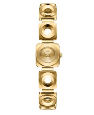 Women's Chasm Japan Quartz 18k Gold-Plated Stainless Steel Watch, 18mm