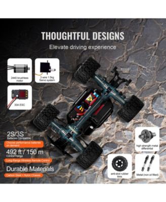 RC Car 1:14, 4WD Off-Road Truck with Extra Shell, 45&deg; Wheelie, Adjustable Speed, 42 km/h Hobby Racing Car for Kids 8+.