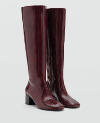 Women's Textured Heeled Boots