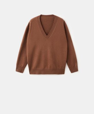 Women's Fine-Knit V-Neck Sweater
