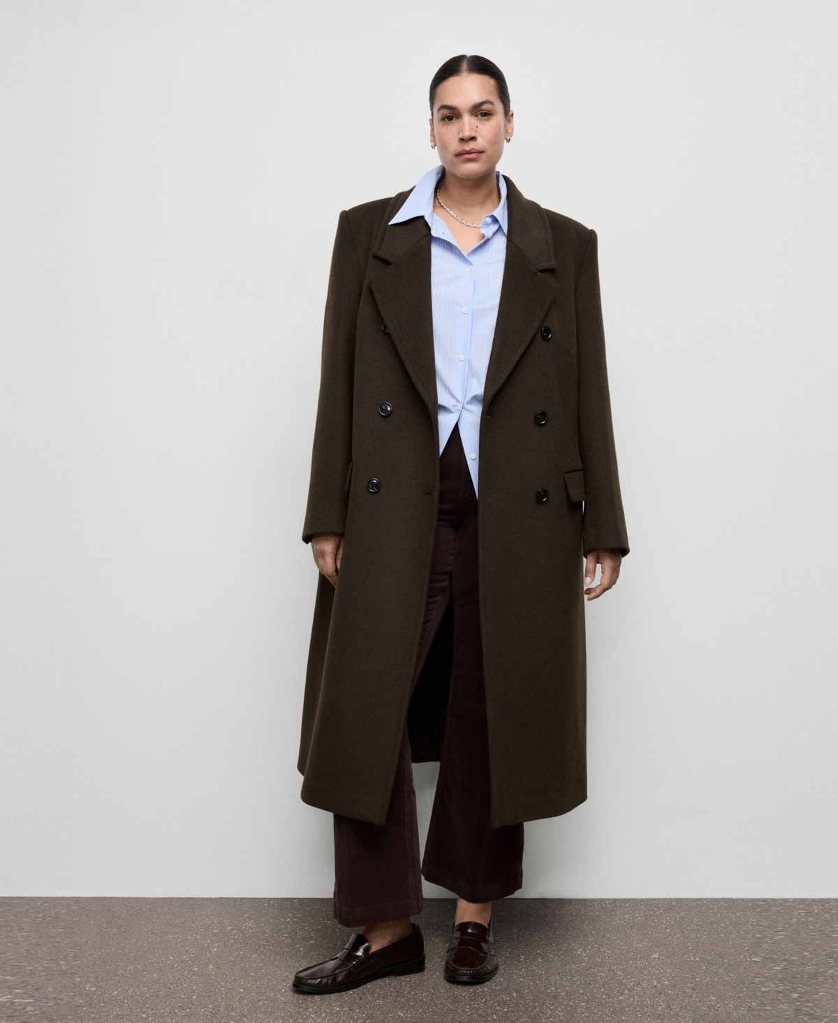 Mango Women's Double-Breasted Wool Coat