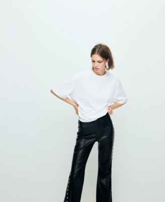 Women's Studded Faux-Leather Pants