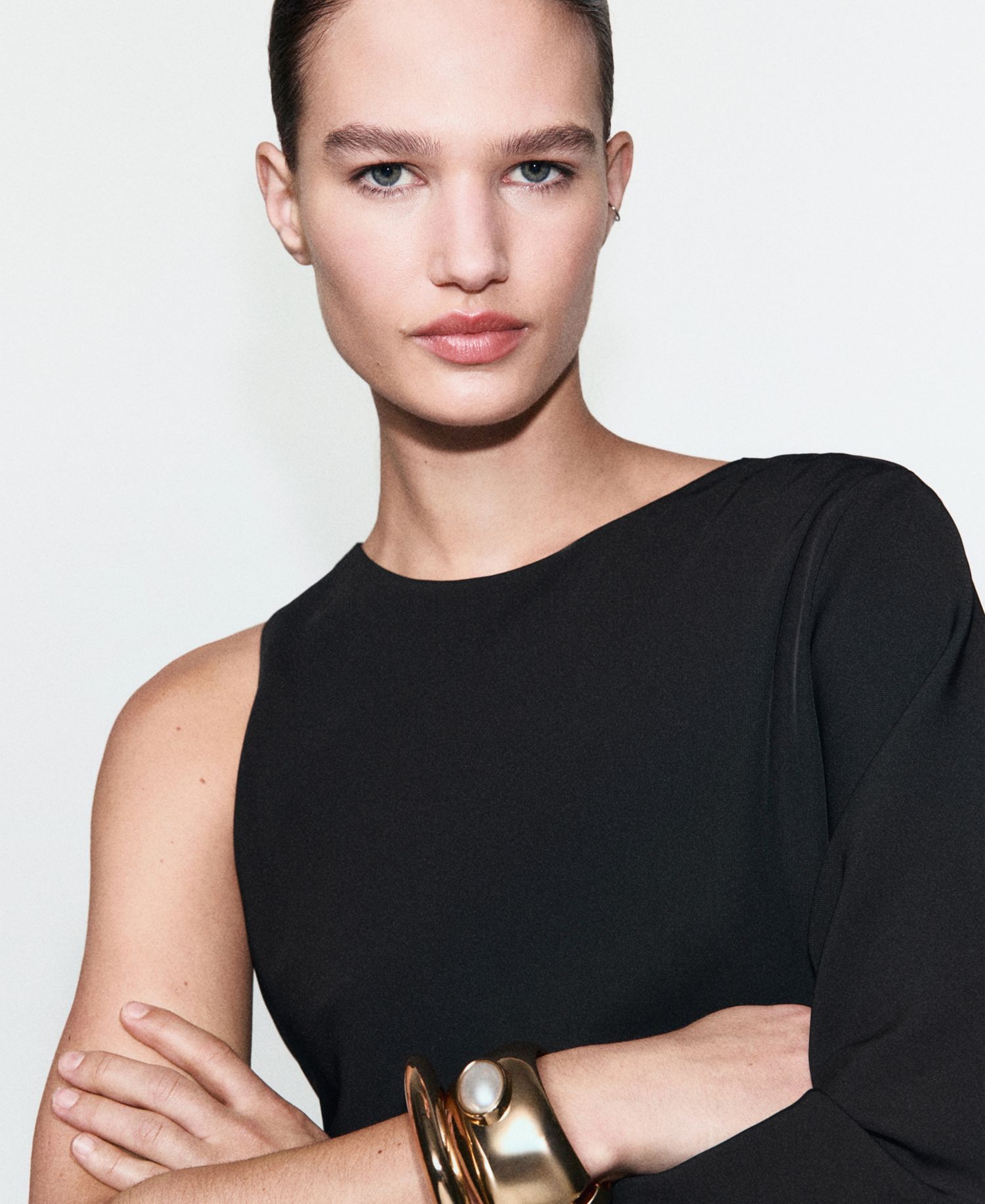 Women's Asymmetrical Sleeves Dress