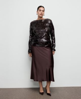 Women's Bell-Sleeved Sequins Top