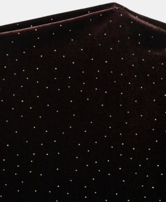 Women's Sparkles Asymmetrical Velvet Top