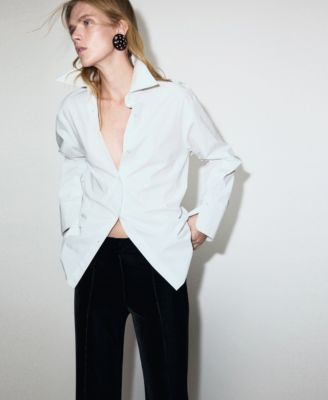 Women's Seam Detail Velvet Pants