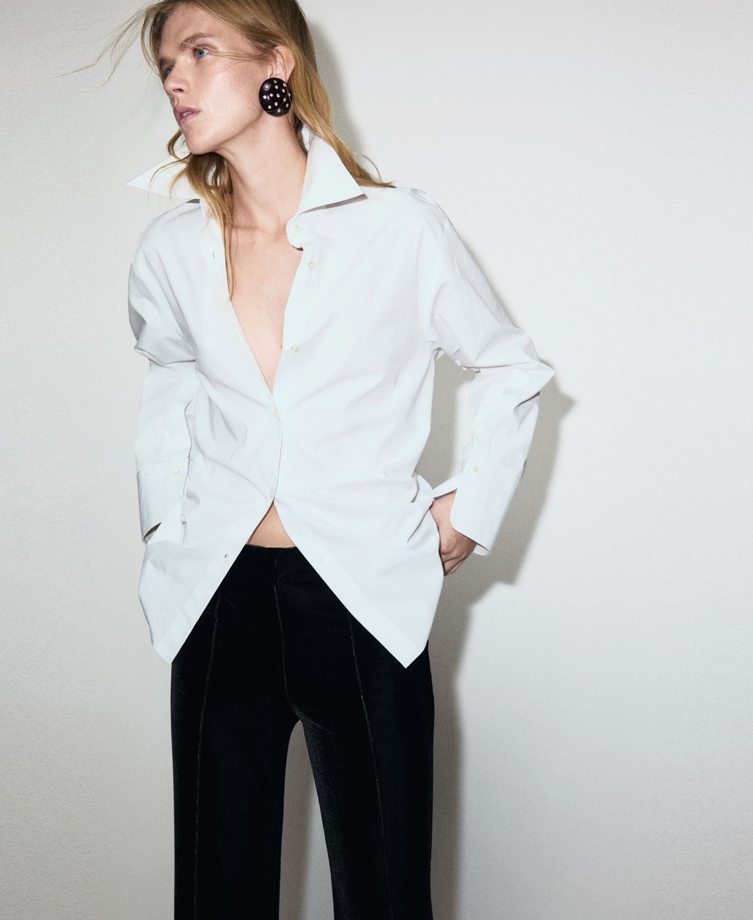Women's Seam Detail Velvet Pants