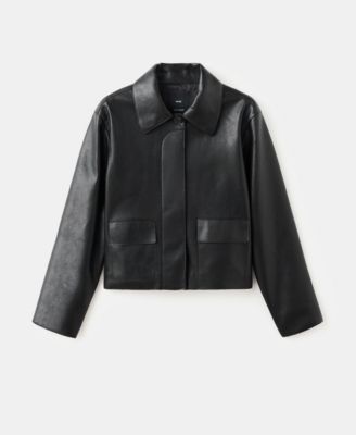 Women's Pockets Faux-Effect Jacket
