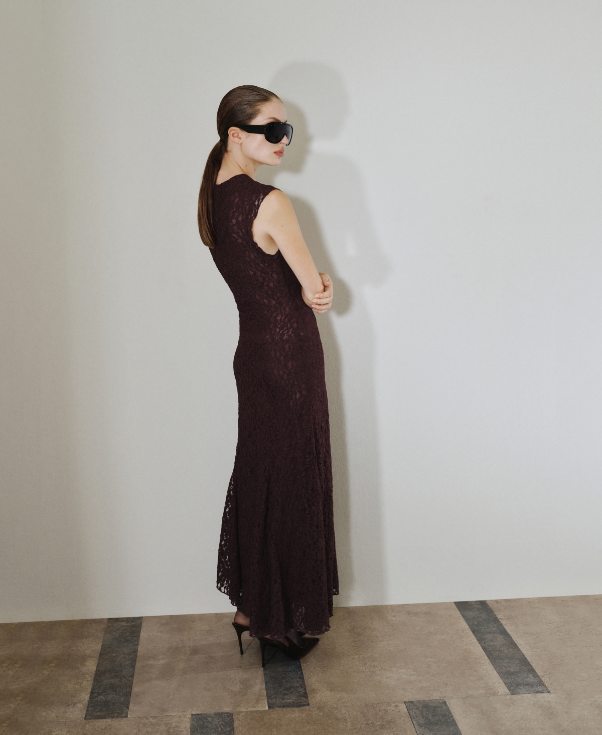 Mango Women's Asymmetric Lace Dress