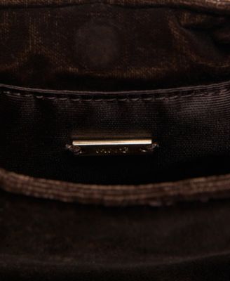 Women's Metallic Detail Velvet Handbag