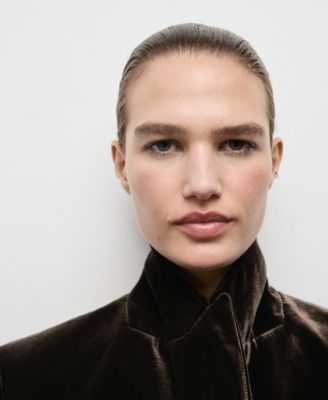 Women's Structured Velvet Blazer