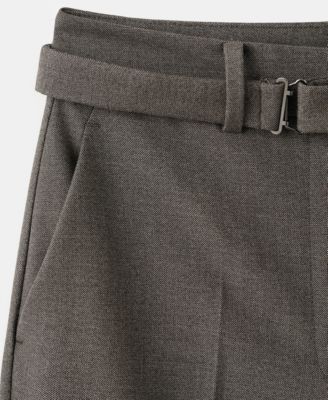 Women's Belt Straight-Fit Pants