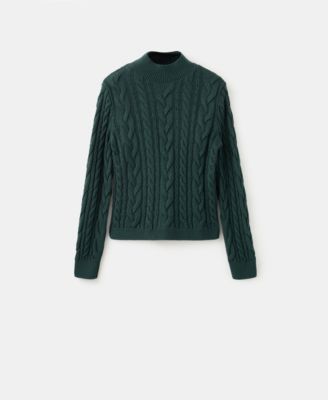 Women's Perkins Neck Braided Sweater