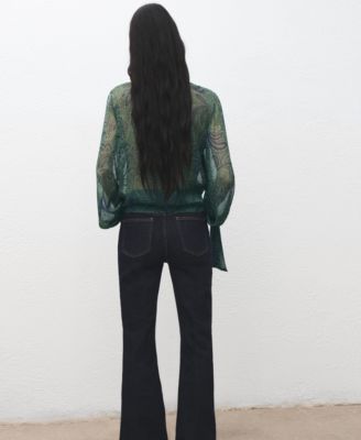 Women's Paisley-Print Foulard Blouse