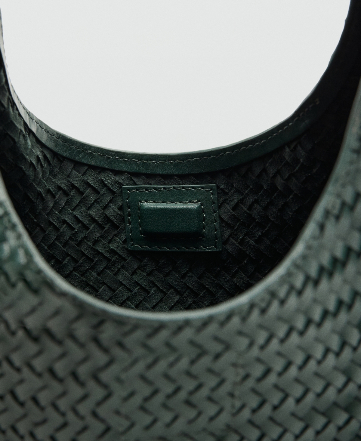 Mango Women's Mini Braided Leather Bag