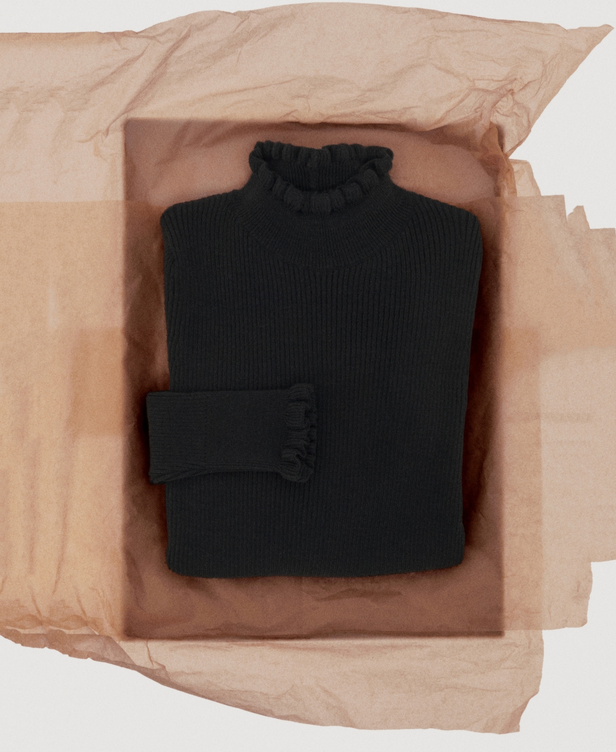 Mango Women's Scalloped Edges Ribbed Sweater