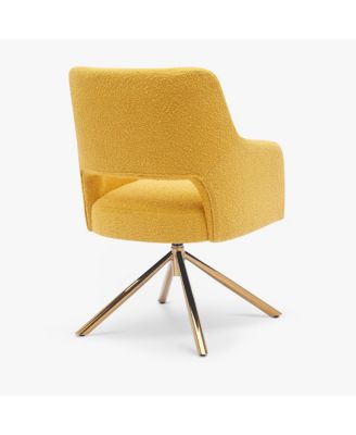 Mid-Century Modern Large Boucle Swivel Accent Arm Chair