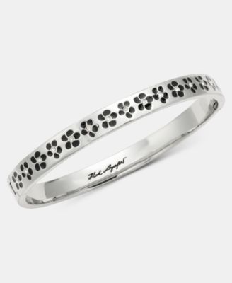 Karl Lagerfeld Paris Gold-Tone Purple Flower Inlay Polished Bangle Bracelet - Black 48$
