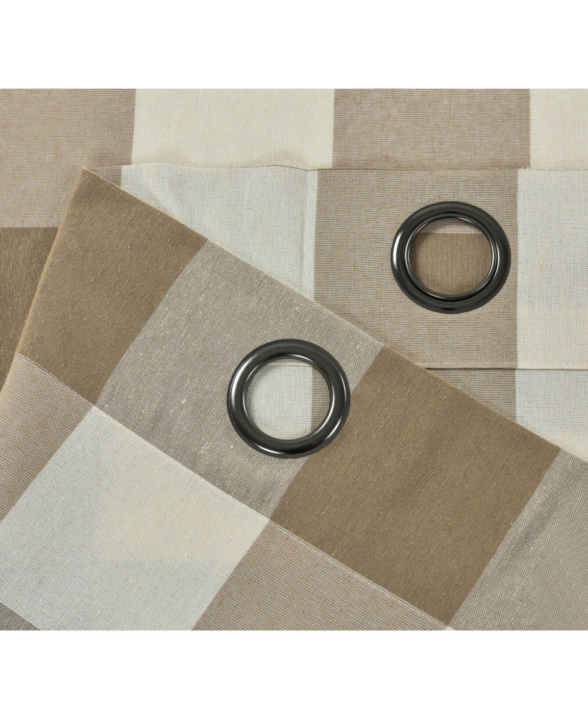 Kate Aurora Country Farmhouse Living Classic Buffalo Plaid Checkered Single Grommet Top Window Curtain Panel - 54 in. W x 84 L, Burgundy