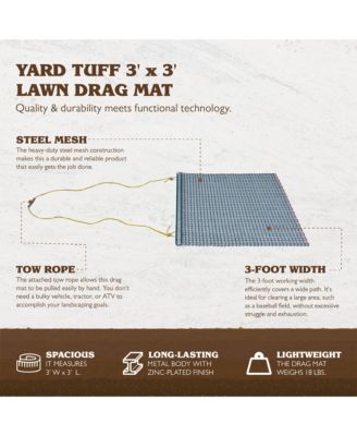 33HPDM ATV/UTV 3' x 3' Zinc & Steel Field Surface Leveling Drag Mat