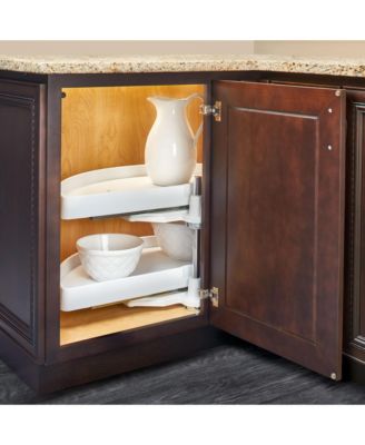 33" Lazy Susan Half-Moon Polymer Two-Tier Blind Cabinet 6882-33-11-570