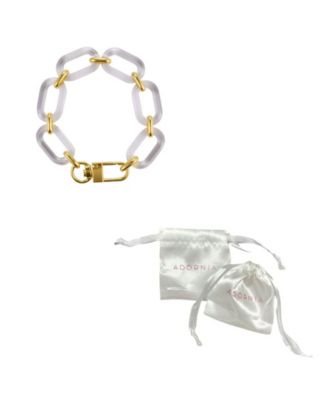 14k Gold-Plated Lucite Statement Chain Bracelet