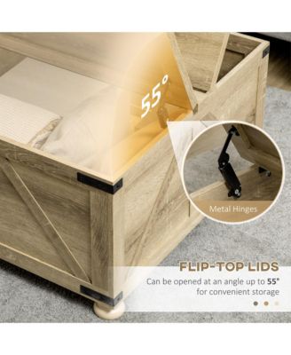 Farmhouse Table with Storage, Large Square Table,