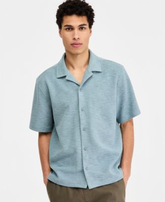 Men's Michael Textured Short-Sleeve Camp Shirt
