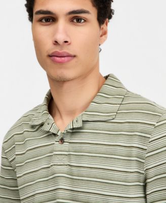 Men's Cotton Ombr&eacute;-Stripe Polo Shirt