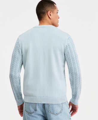 Men's Cotton Fisherman Cable-Knit Sweater